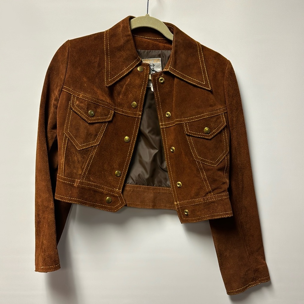 Vintage Gassy Jack Cropped Suede Jacket - Size 1